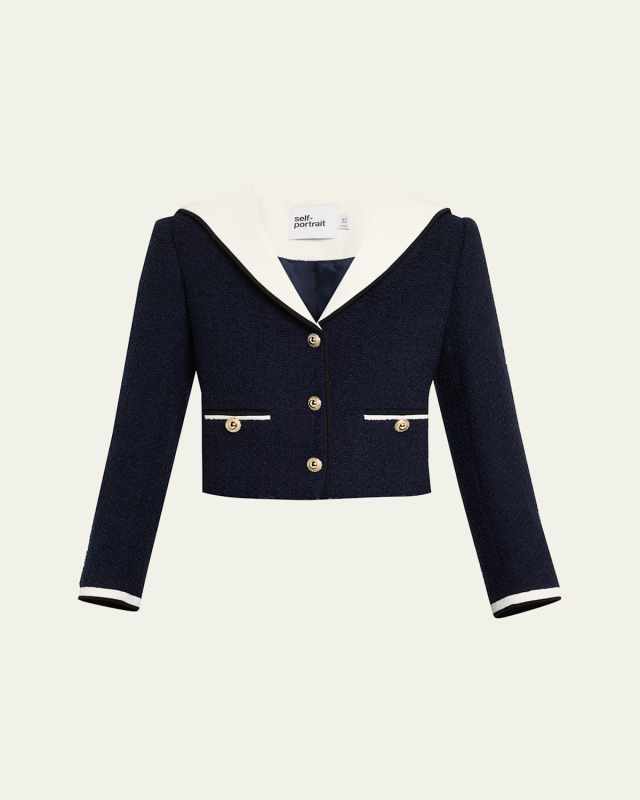 Boucle Contrast Collar Jacket